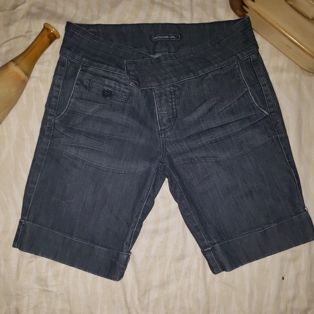 Underground Soul Blue Jean Shorts
